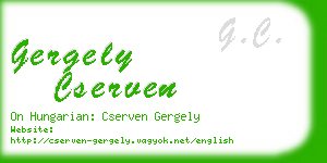 gergely cserven business card